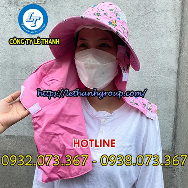 MŨ TRÙM ĐẦU CHỐNG NẮNG KHÓA DÁN