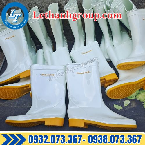 ủng thùy dương trắng đế vàng giá sỉ thùng 20 đôi