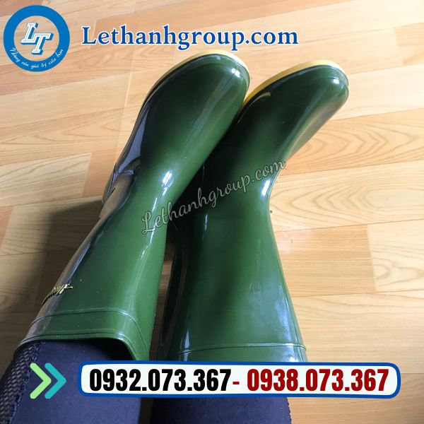 ủng thùy dương xanh rêu đế vàng giá sỉ tốt cho nhà buôn