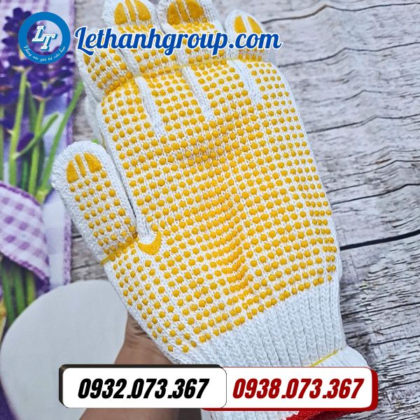uu đãi lớn khi mua sỉ găng tay phủ hạt nhựa đủ màu tại kho lê thanh