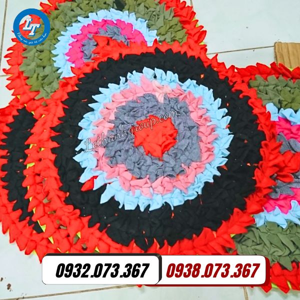 vải vụn tái chế làm thảm giá sỉ cực rẻ