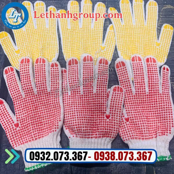 găng tay phủ hạt nhựa đỏ giá sỉ xưởng bỏ sỉ giá rẻ găng tay phủ hạt nhựa đỏ chất lượng