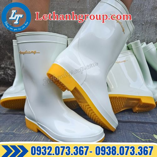 xưởng chuyên sỉ lẻ ủng thùy dương trắng đế vàng giá rẻ chất lượng cao
