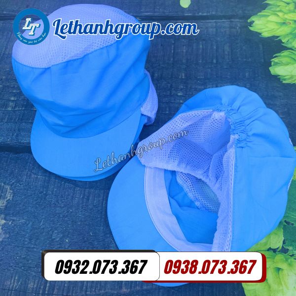 xưởng sỉ nón vải phối lưới trùm đầu tóc công nhân giá rẻ nhất