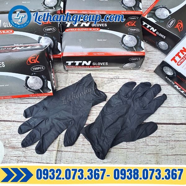 xưởng sỉ rẻ găng tay cao su đen ttn giá gốc cho đại lý