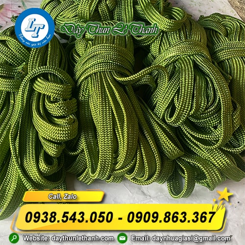 Dây dù dẹt xanh chịu lực tốt Dây dù dẹt xanh chịu lực tốt