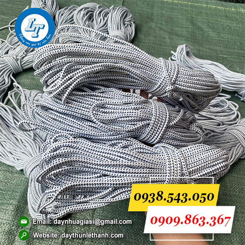 Dây dù tròn sọc xanh độ bền cao Dây dù tròn sọc xanh độ bền cao