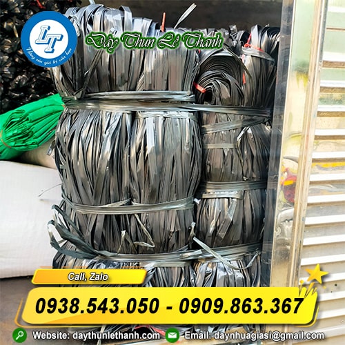 Dây nilon kẽm đen bóng bó 25kg Dây nilon kẽm đen bóng bó 25kg