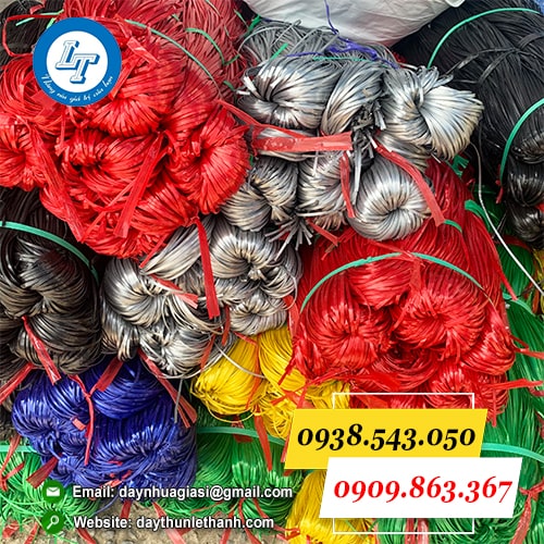 Dây nilon kẽm khô cứng đủ màu Dây nilon kẽm khô cứng đủ màu