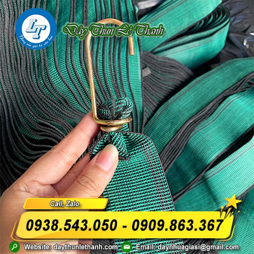 Dây ràng bố xanh móc thép cao cấp Dây ràng bố xanh móc thép cao cấp