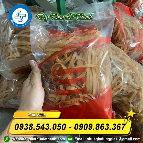 Dây thun bản lớn bịch 500gr Dây thun bản lớn bịch 500gr