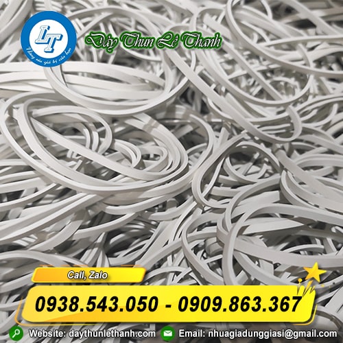Dây thun bản lớn màu trắng sữa Dây thun bản lớn màu trắng sữa