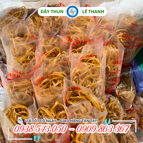 Dây thun cao su sợi phở đóng bịch sẵn Dây thun cao su sợi phở đóng bịch sẵn