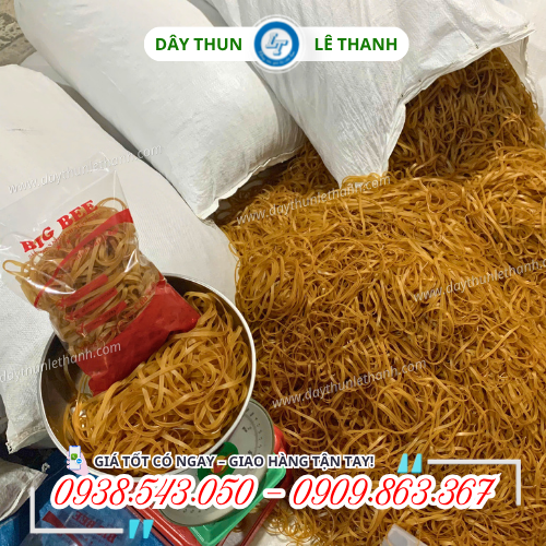 Dây thun cao su sợi phở không phai màu Dây thun cao su sợi phở không phai màu