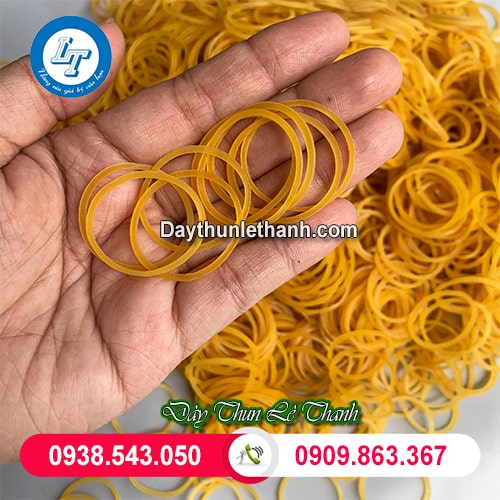 Dây thun cột túi nilon màu vàng Dây thun cột túi nilon màu vàng