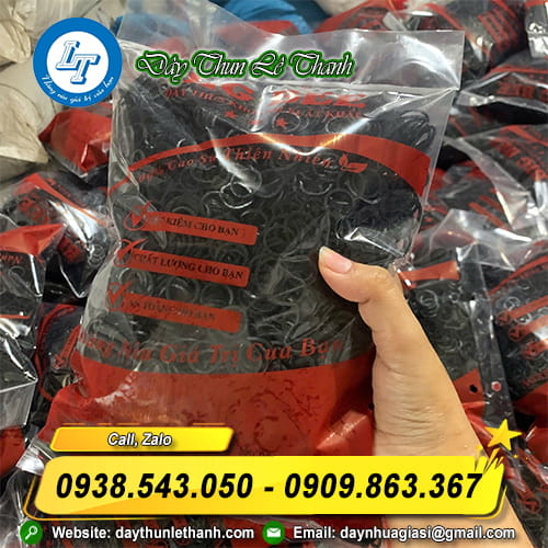 Dây thun đen bịch 500g Dây thun đen bịch 500g