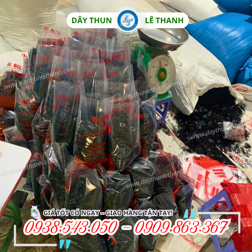 Dây thun đen cột ổi đóng bịch sẵn Dây thun đen cột ổi đóng bịch sẵn