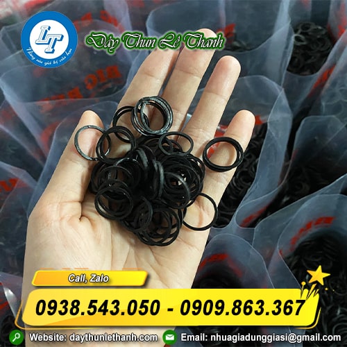 Dây thun đen cột túi xốp trái cây Dây thun đen cột túi xốp trái cây