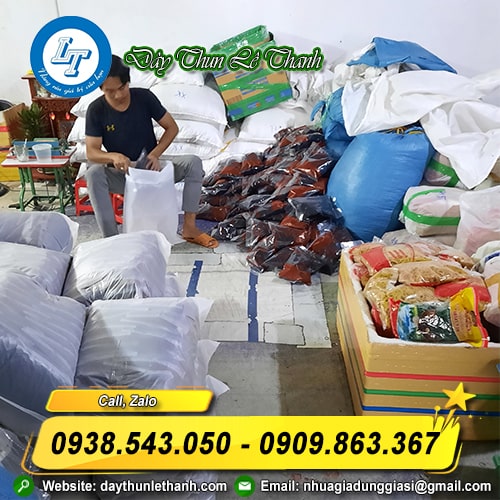 Dây thun đen đóng bao gọn gàng Dây thun đen đóng bao gọn gàng