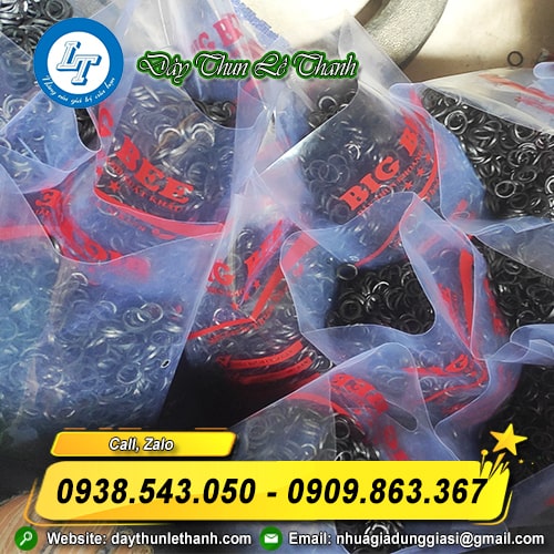 Dây thun đen đóng bịch theo yêu cầu Dây thun đen đóng bịch theo yêu cầu