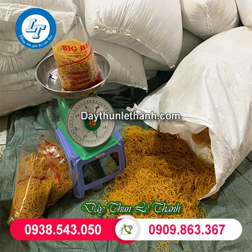 Dây thun đóng bịch sẵn 500g Dây thun đóng bịch sẵn 500g