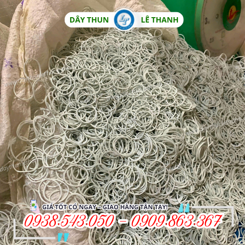 Dây thun khoanh màu trắng 25mm Dây thun khoanh màu trắng 25mm