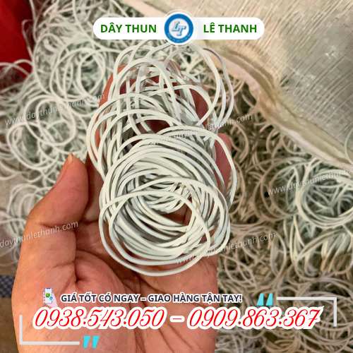 Dây thun khoanh màu trắng 38mm Dây thun khoanh màu trắng 38mm