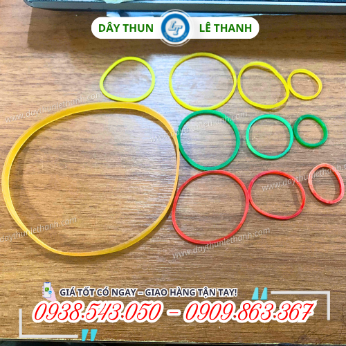 Dây thun khoanh nhiều kích cỡ Dây thun khoanh nhiều kích cỡ