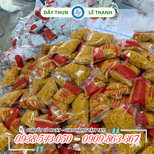Dây thun khoanh size đại đóng bịch sẵn Dây thun khoanh size đại đóng bịch sẵn