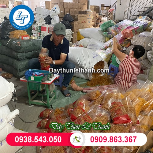Dây thun khoanh sợi phở đóng bịch theo yêu cầu Dây thun khoanh sợi phở đóng bịch theo yêu cầu