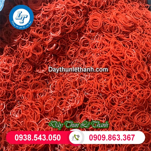 Dây thun khoanh tròn đỏ co giãn tốt Dây thun khoanh tròn đỏ co giãn tốt