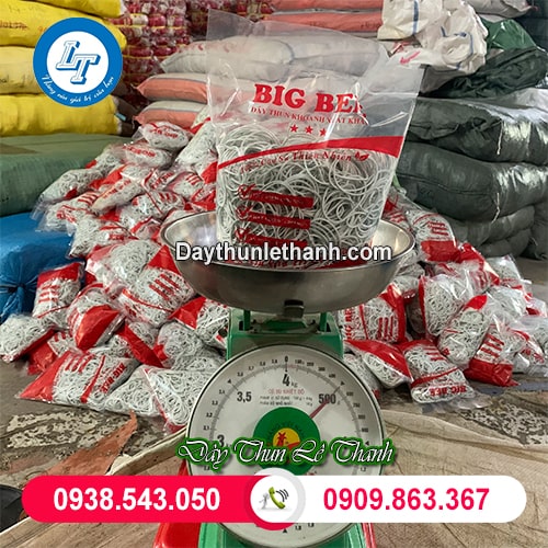 Dây thun khoanh tròn đóng bịch 500g Dây thun khoanh tròn đóng bịch 500g