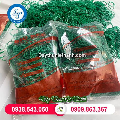 Dây thun khoanh xanh đóng gói theo yêu cầu Dây thun khoanh xanh đóng gói theo yêu cầu