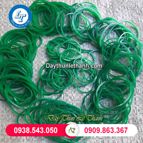 Dây thun khoanh xanh nhiều kích cỡ Dây thun khoanh xanh nhiều kích cỡ
