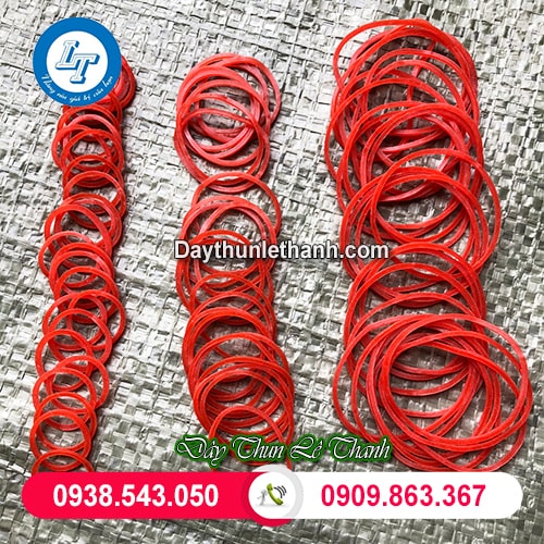 Dây thun màu đỏ đa dạng kích thước Dây thun màu đỏ đa dạng kích thước