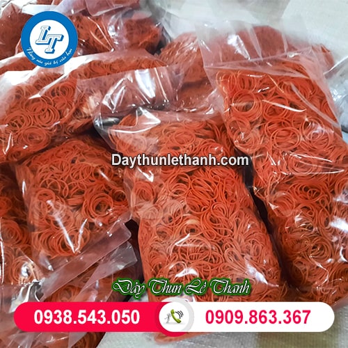 Dây thun màu đỏ đóng bịch theo yêu cầu Dây thun màu đỏ đóng bịch theo yêu cầu