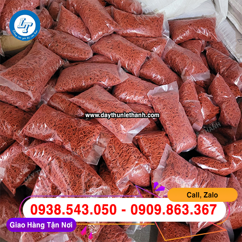 Dây thun màu đỏ size tiểu giá sỉ