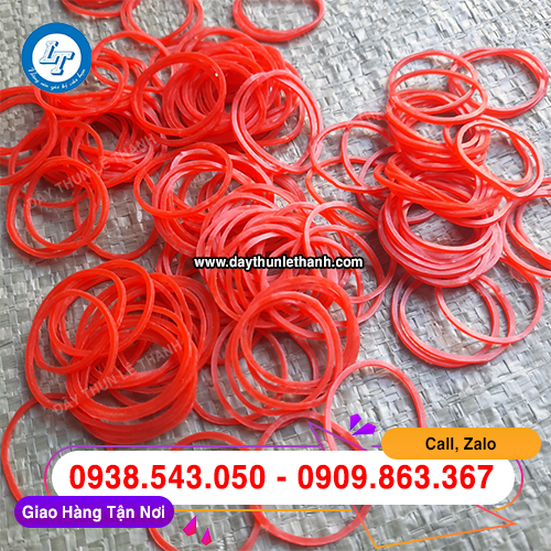 Dây thun màu đỏ size trung 25mm