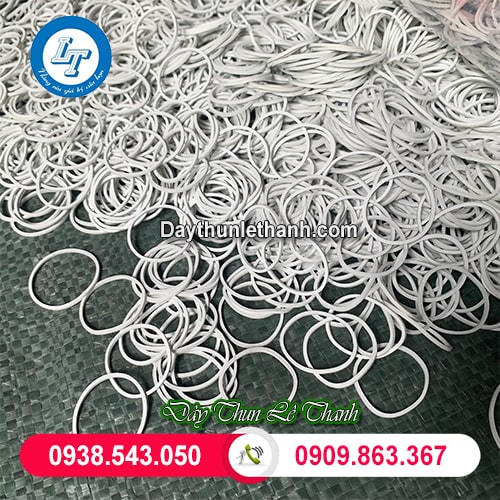 Dây thun màu trắng sữa size trung Dây thun màu trắng sữa size trung
