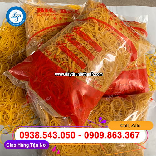 Dây thun màu vàng size đại bịch 500g Dây thun màu vàng size đại bịch 500g