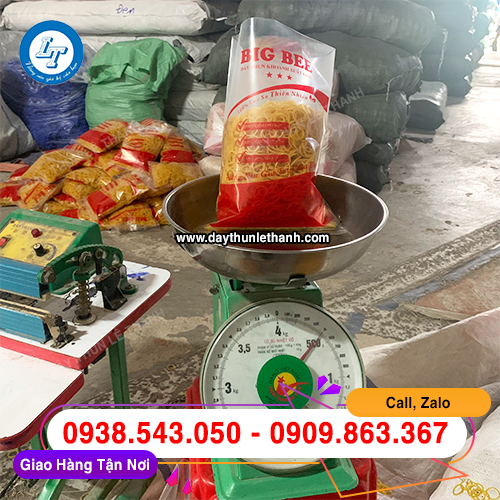 Dây thun màu vàng size tiểu bịch 500g