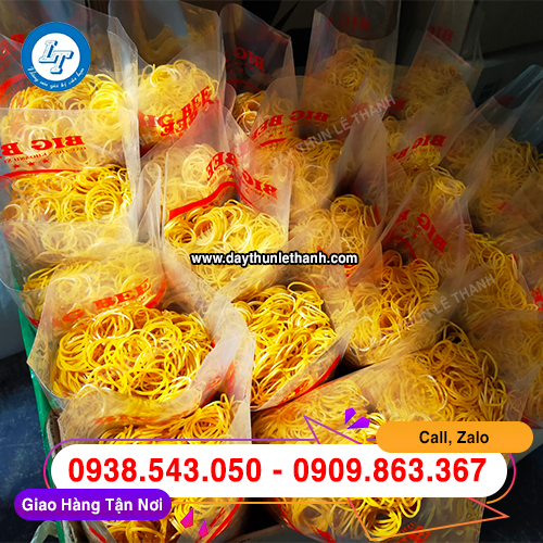 Dây thun màu vàng size trung bịch 500g