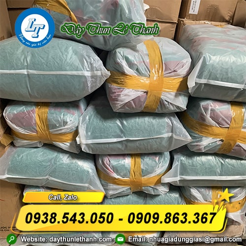 Dây thun màu xanh đóng bao 10kg Dây thun màu xanh đóng bao 10kg