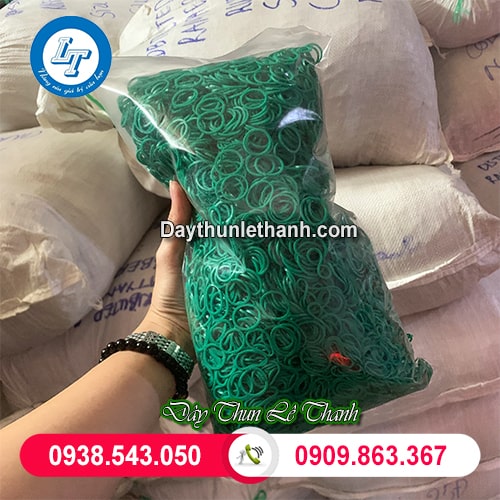 Dây thun màu xanh size nhí đóng bịch sẵn Dây thun màu xanh size nhí đóng bịch sẵn