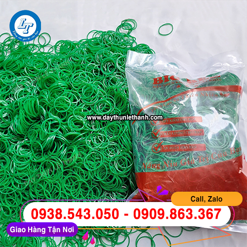 Dây thun màu xanh size trung 25mm