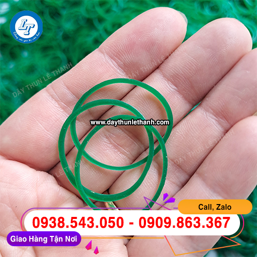 Dây thun màu xanh size trung