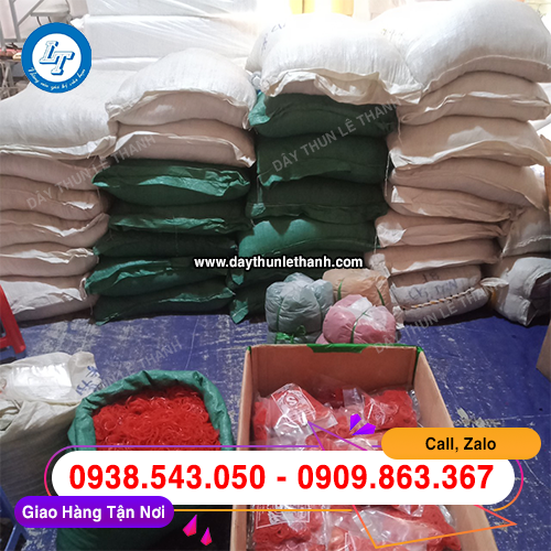 Dây thun ruột xe màu hồng đóng bịch sẵn