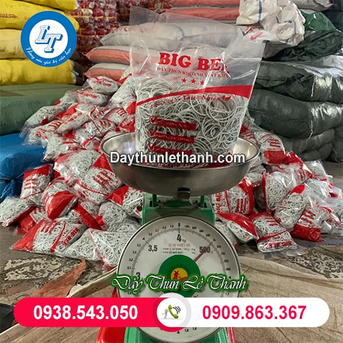 Dây thun trắng bịch 500g tiện lợi Dây thun trắng bịch 500g tiện lợi