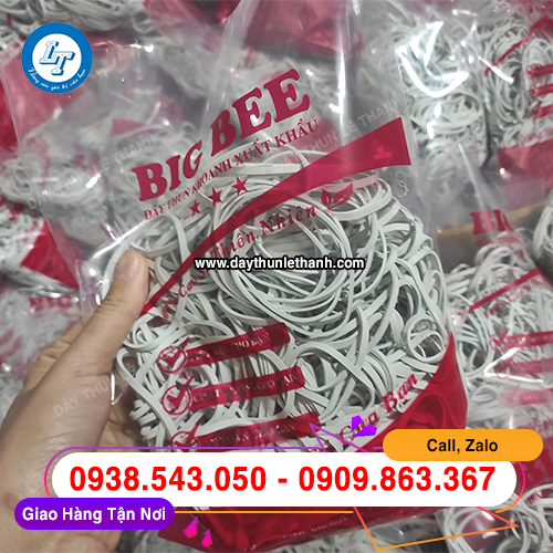 Dây thun trắng sữa bản lớn bịch 500g