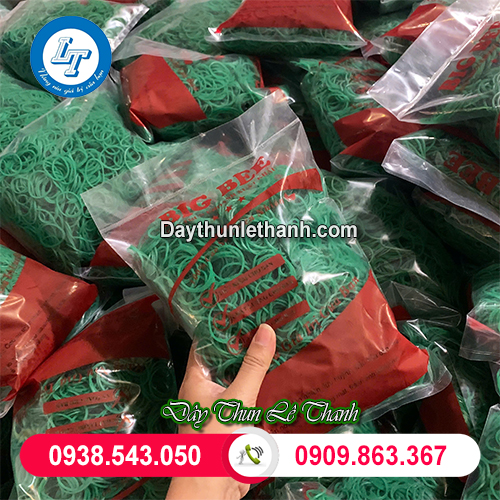 Dây thun xanh đóng bịch 500g tiện lợi Dây thun xanh đóng bịch 500g tiện lợi